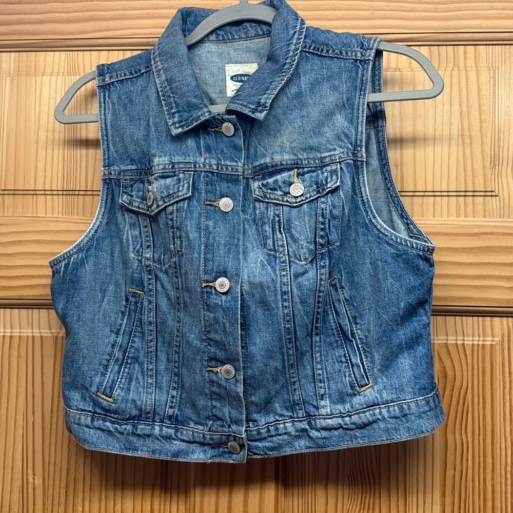Old Navy Blue Denim Vest